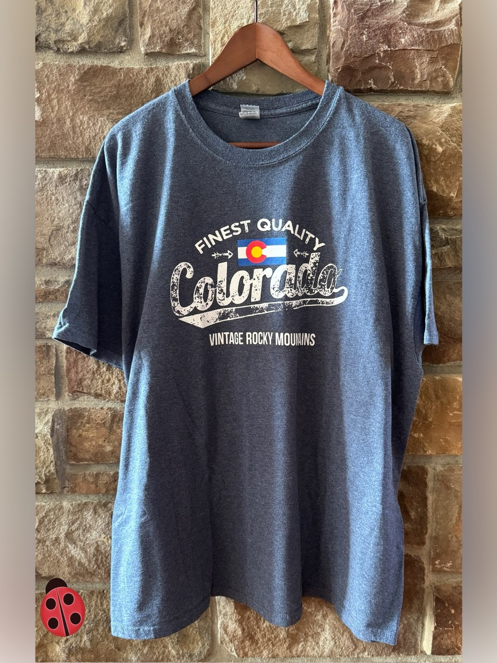Colorado Vintage Inspired Graphic Tee - Blue -XXL